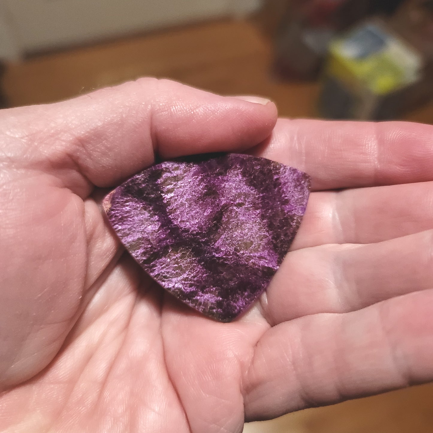 African Royal Stichtite Cabochon - back view