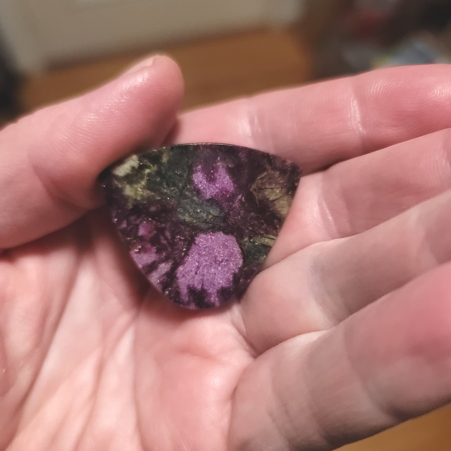 African Royal Stichtite Cabochon - back view