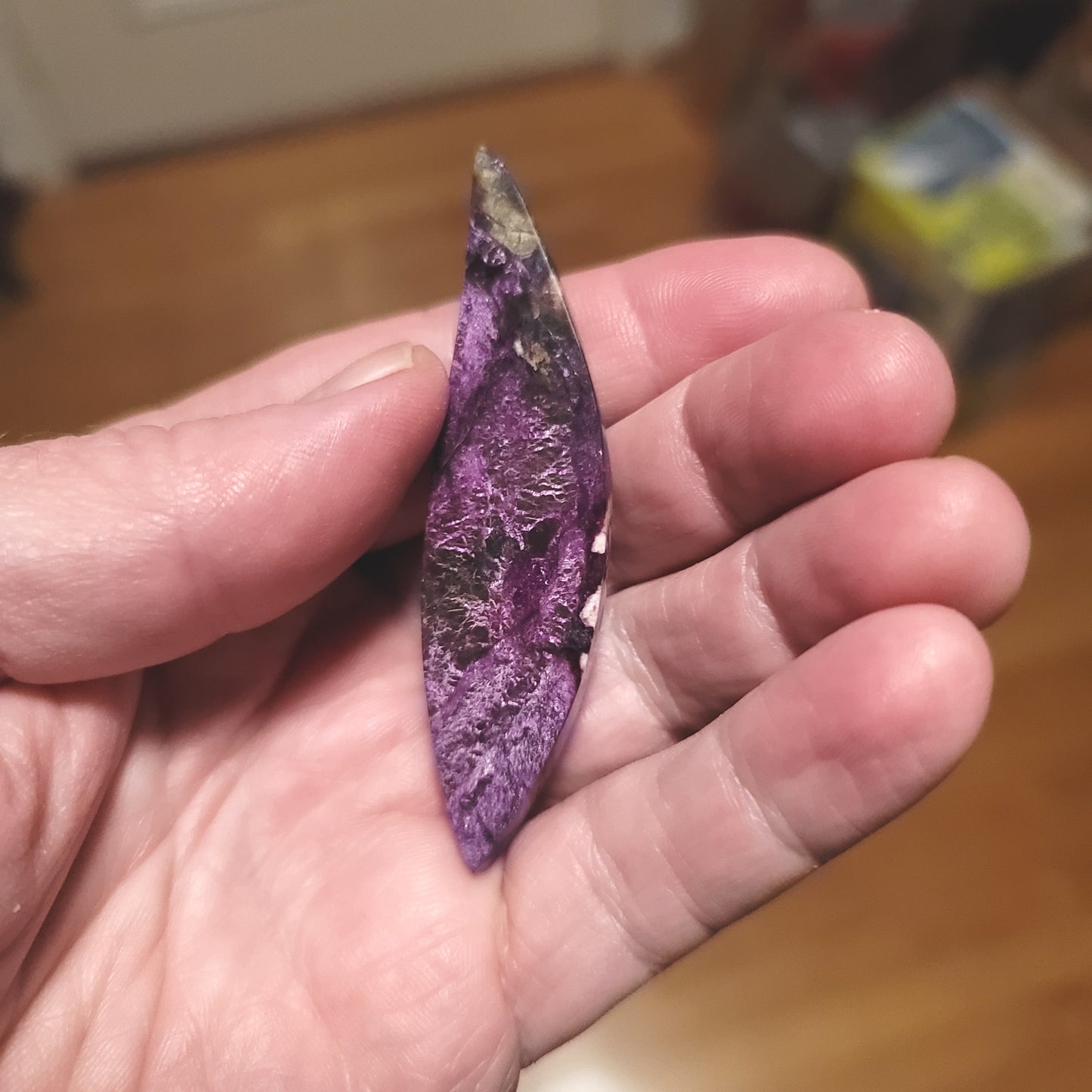 African Royal Stichtite Cabochon - back view