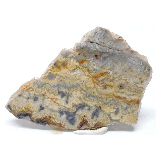 Losa de piedra preciosa de ágata de encaje loco 4.8" x 3.4" x 0.22" - AGATSLAB5004