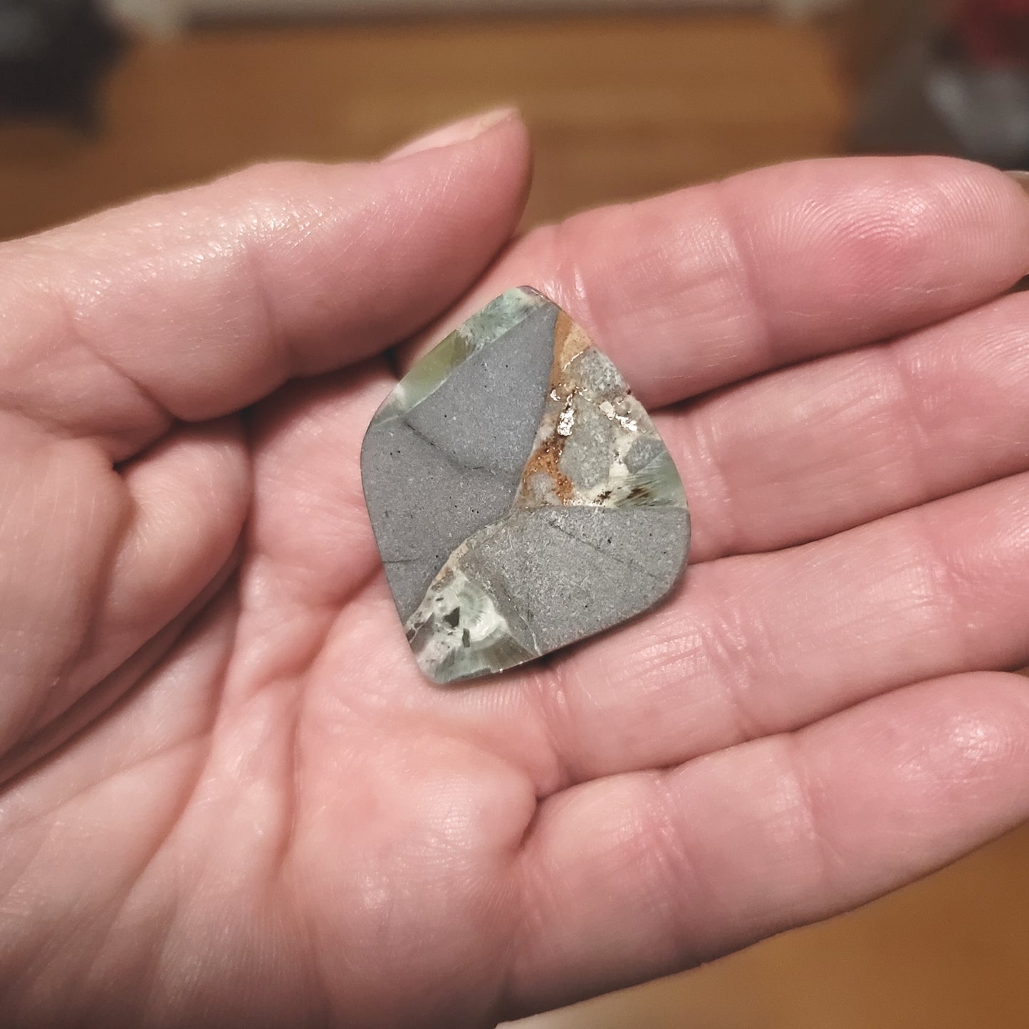 Arkansas Wavellite Cabochon - back view