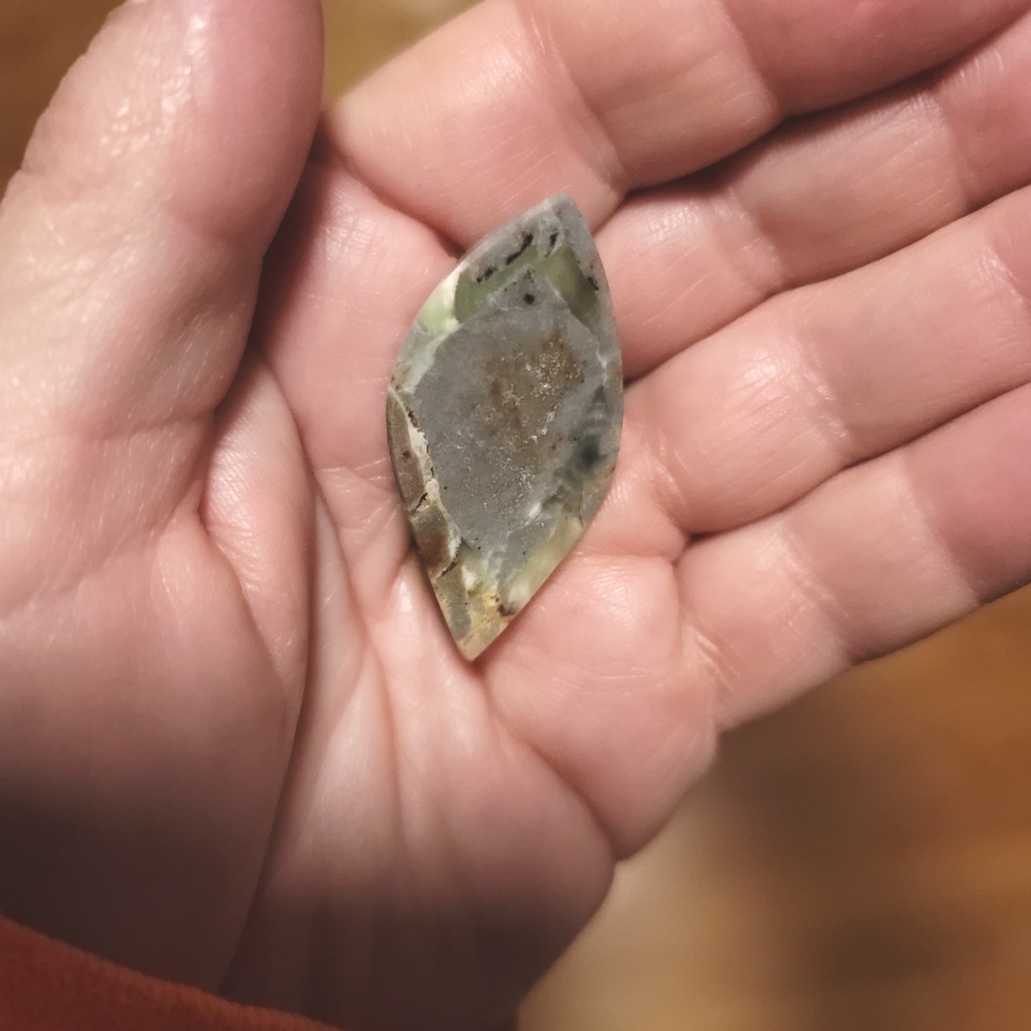 Arkansas Wavellite Cabochon - back view