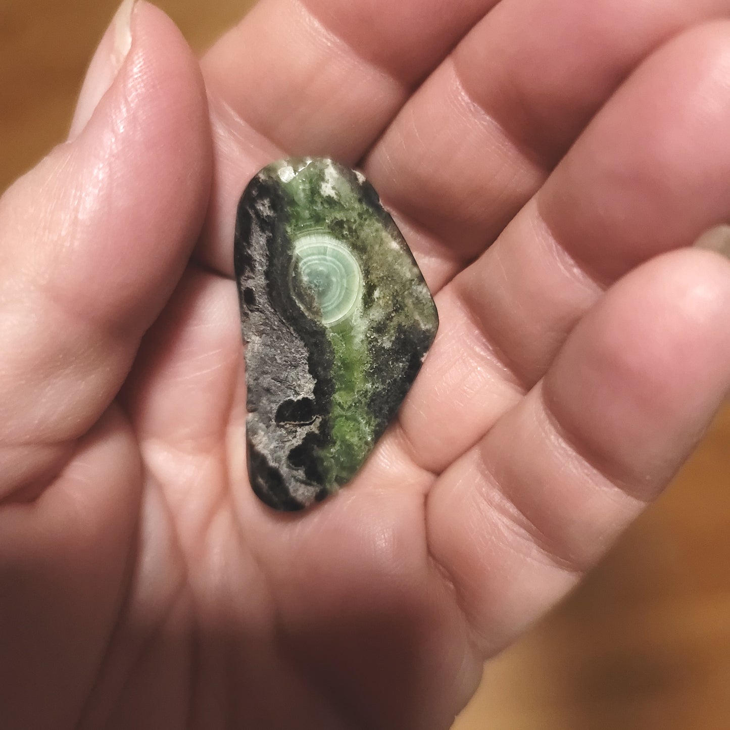 Arkansas Wavellite Cabochon - back view