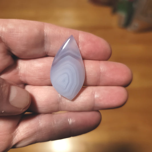 Ethiopian Blue Chalcedony Cabochon
