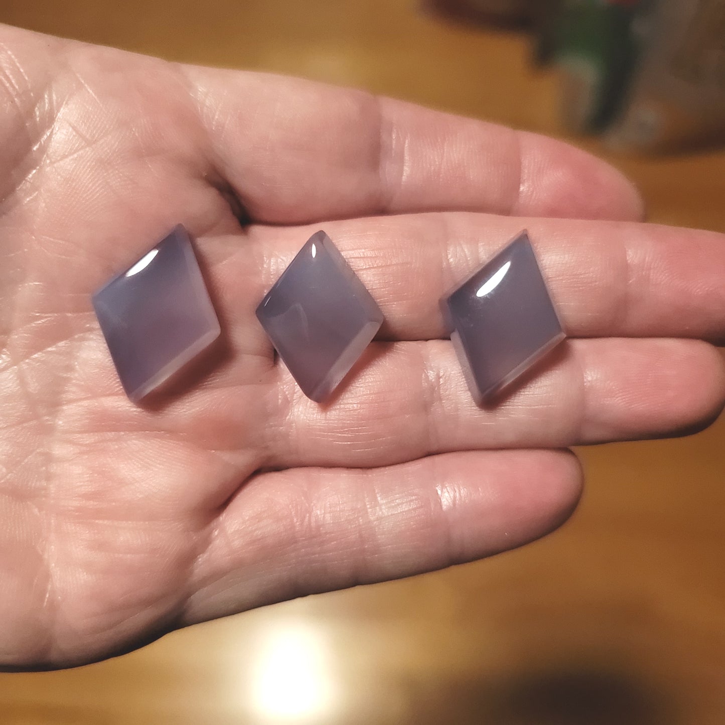 Ethiopian Blue Chalcedony Cabochon