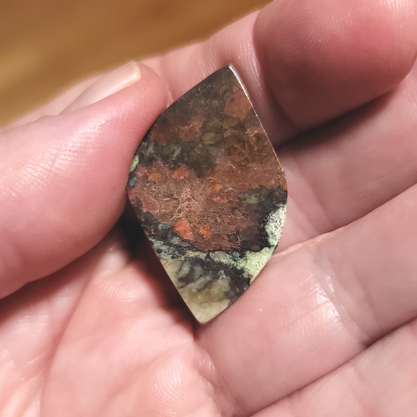 California Native Copper Cabochon - back view