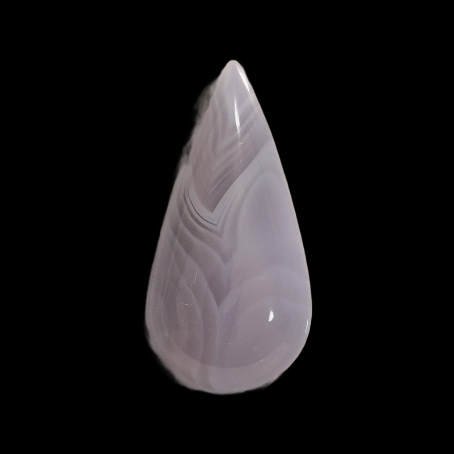 Banded Purple Chalcedony Cabochon 28mm x 13.5mm x 6mm - CHALCABS4004