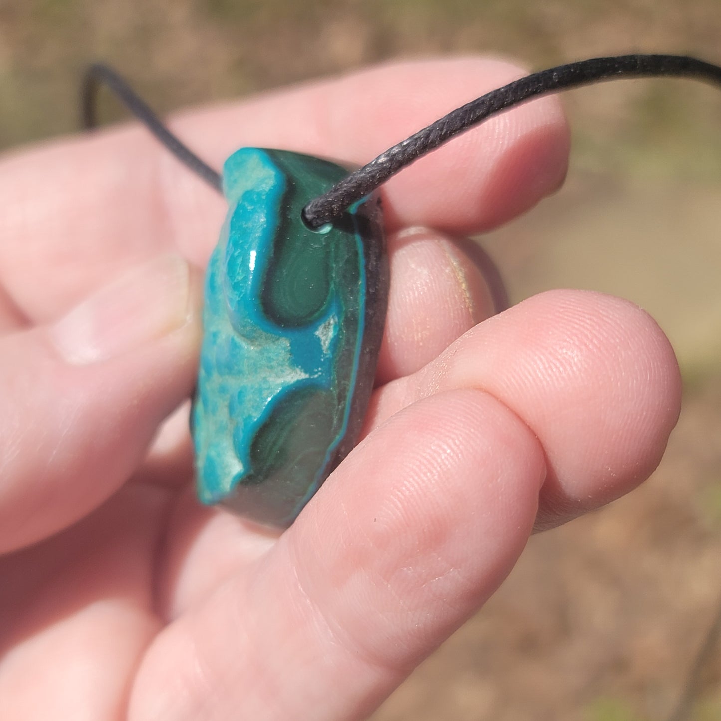 Congo Botryoidal Chrysocolla Drilled Gemstone