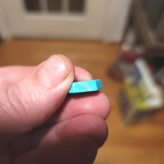 Kingman Turquoise Cabochon - side view