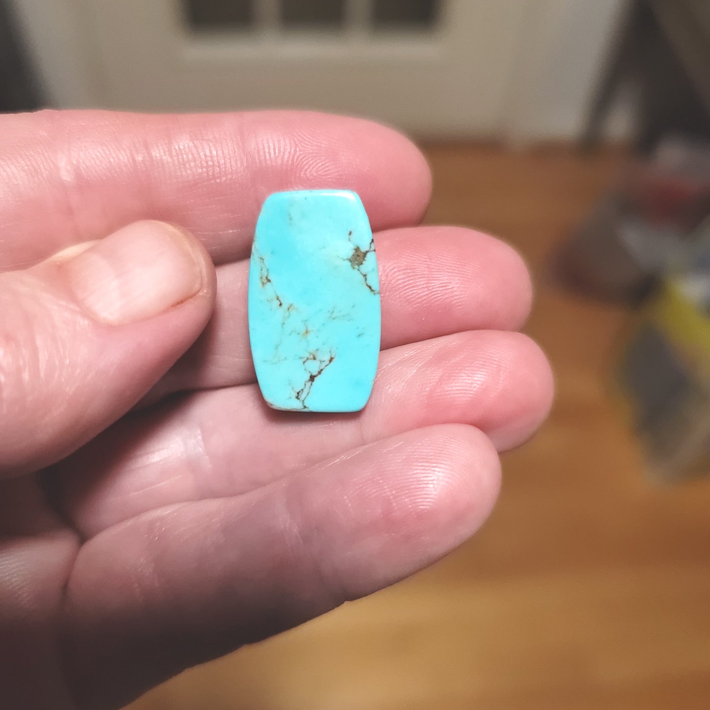 Kingman Turquoise Cabochon - back view