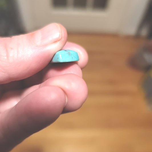 Kingman Turquoise Cabochon - side view