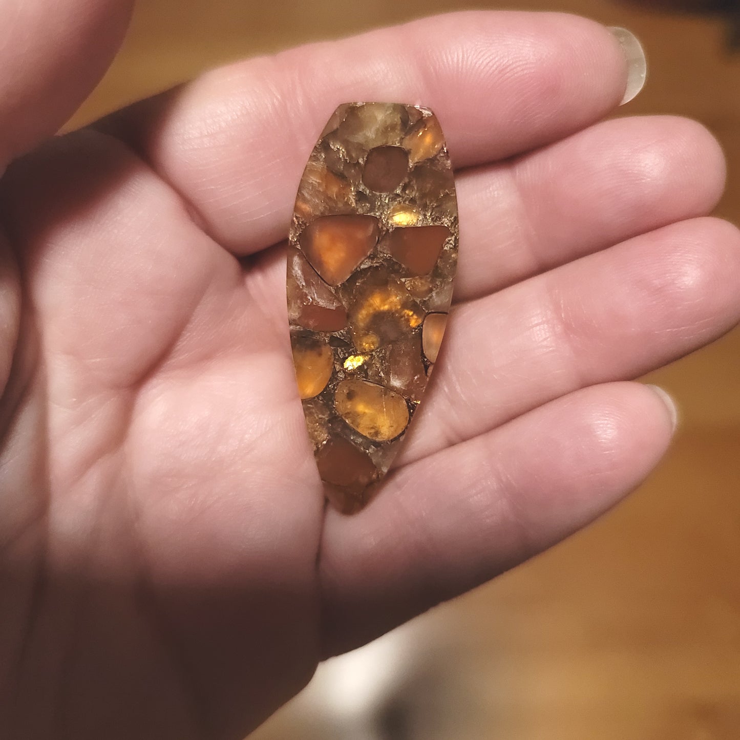 Carnelian Bronze Metal Matrix Cabochon