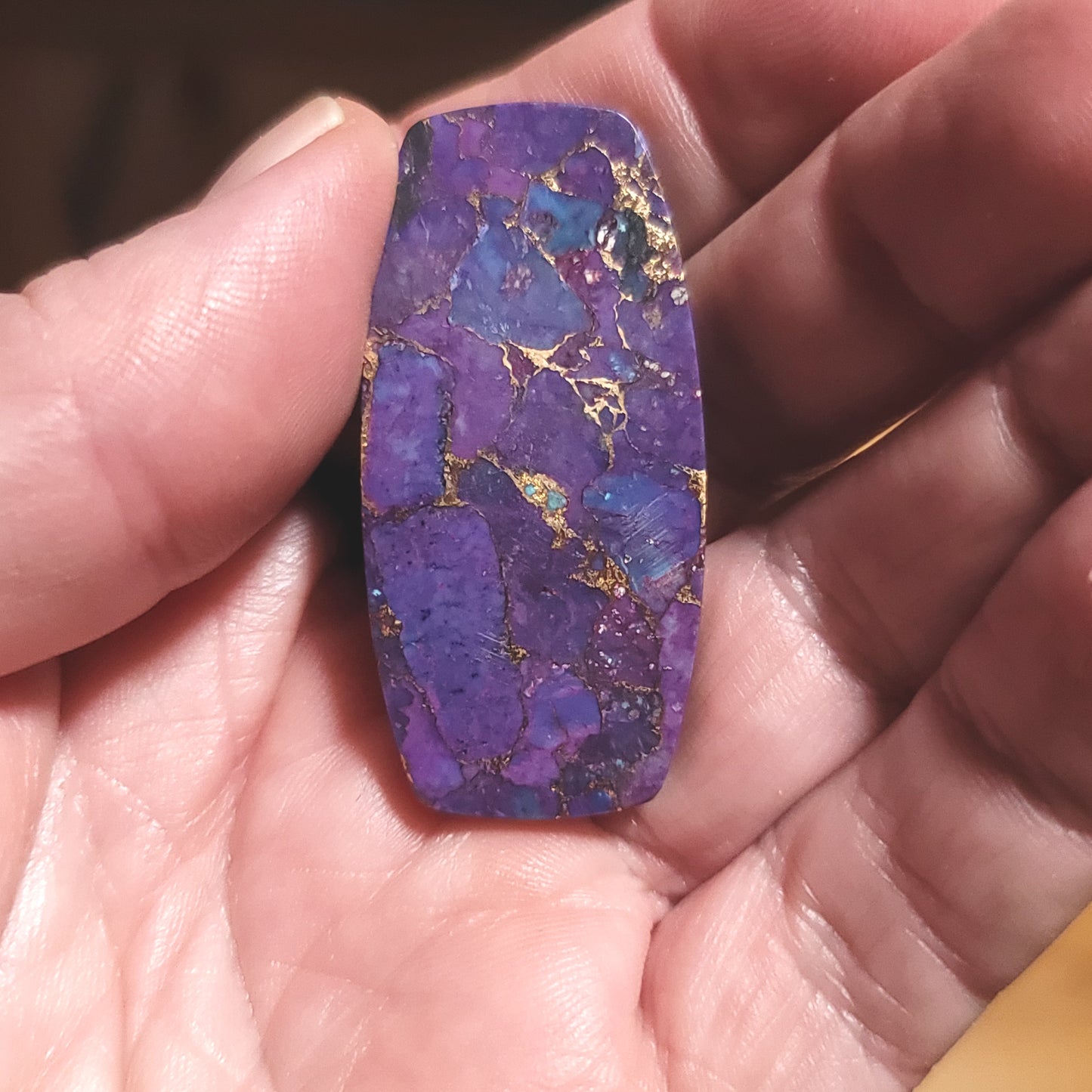 Mohave Purple Turquoise Cabochon - back view