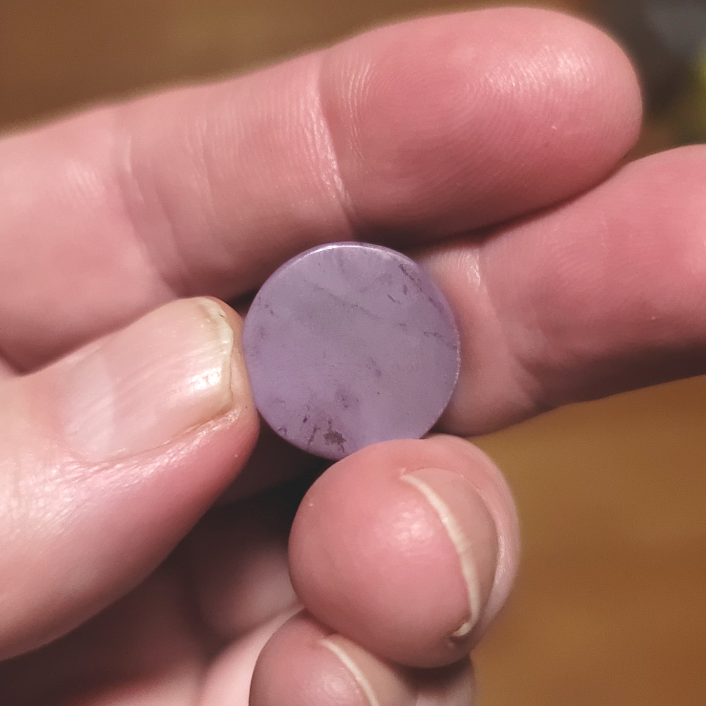 Turkish Purple Jade Cabochon - back view