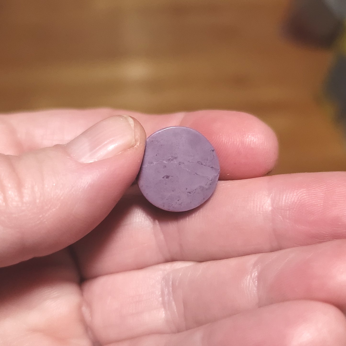 Turkish Purple Jade Cabochon - back view