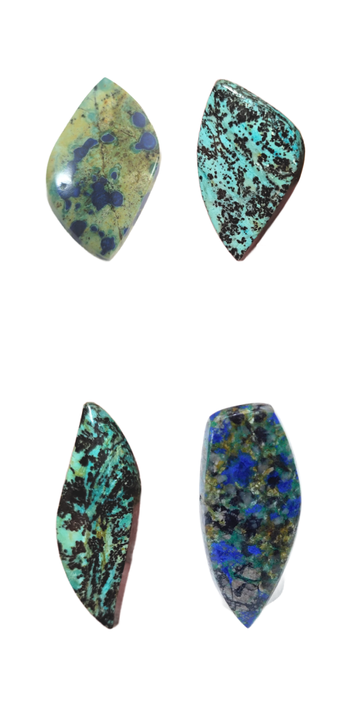 Morenci Azurite and Chrysocolla Cabochons
