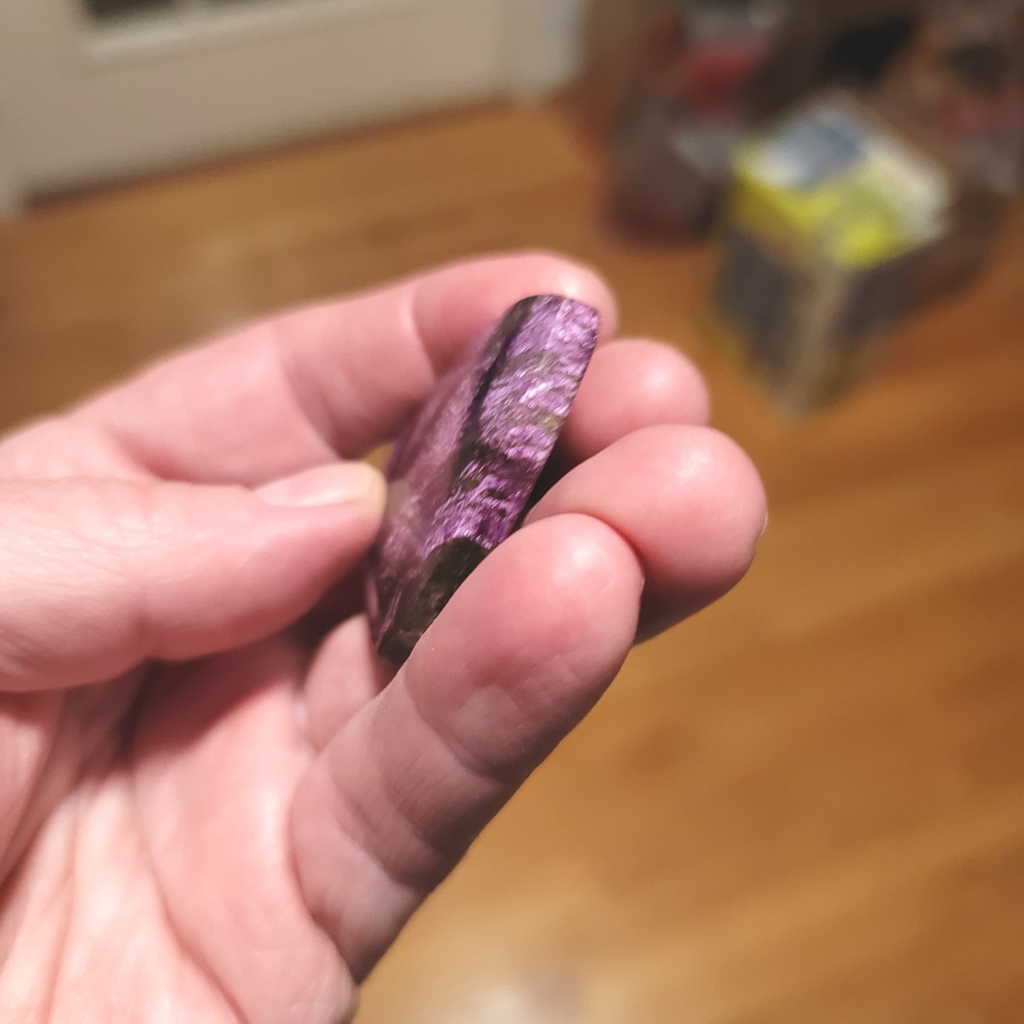 African Royal Stichtite Cabochon - side view