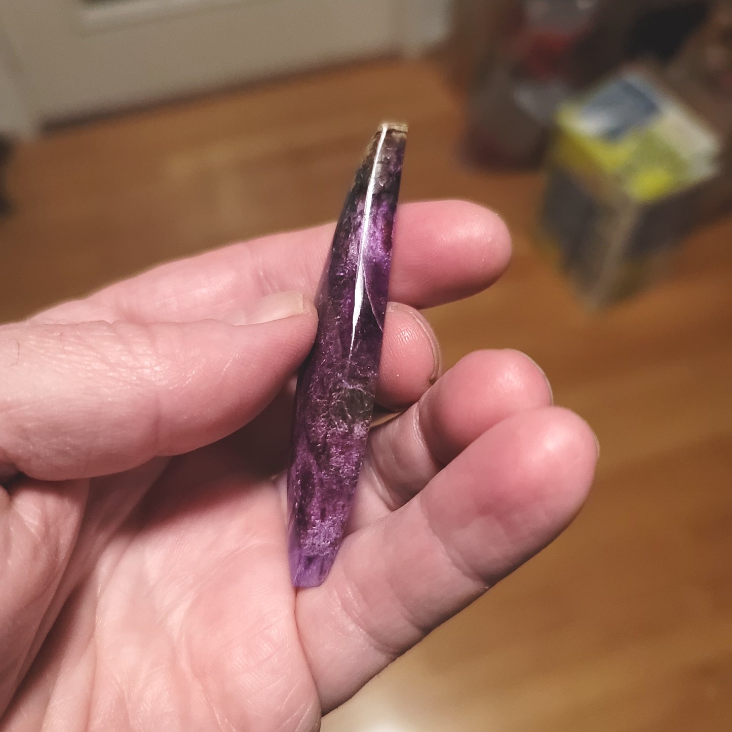 African Royal Stichtite Cabochon - side view