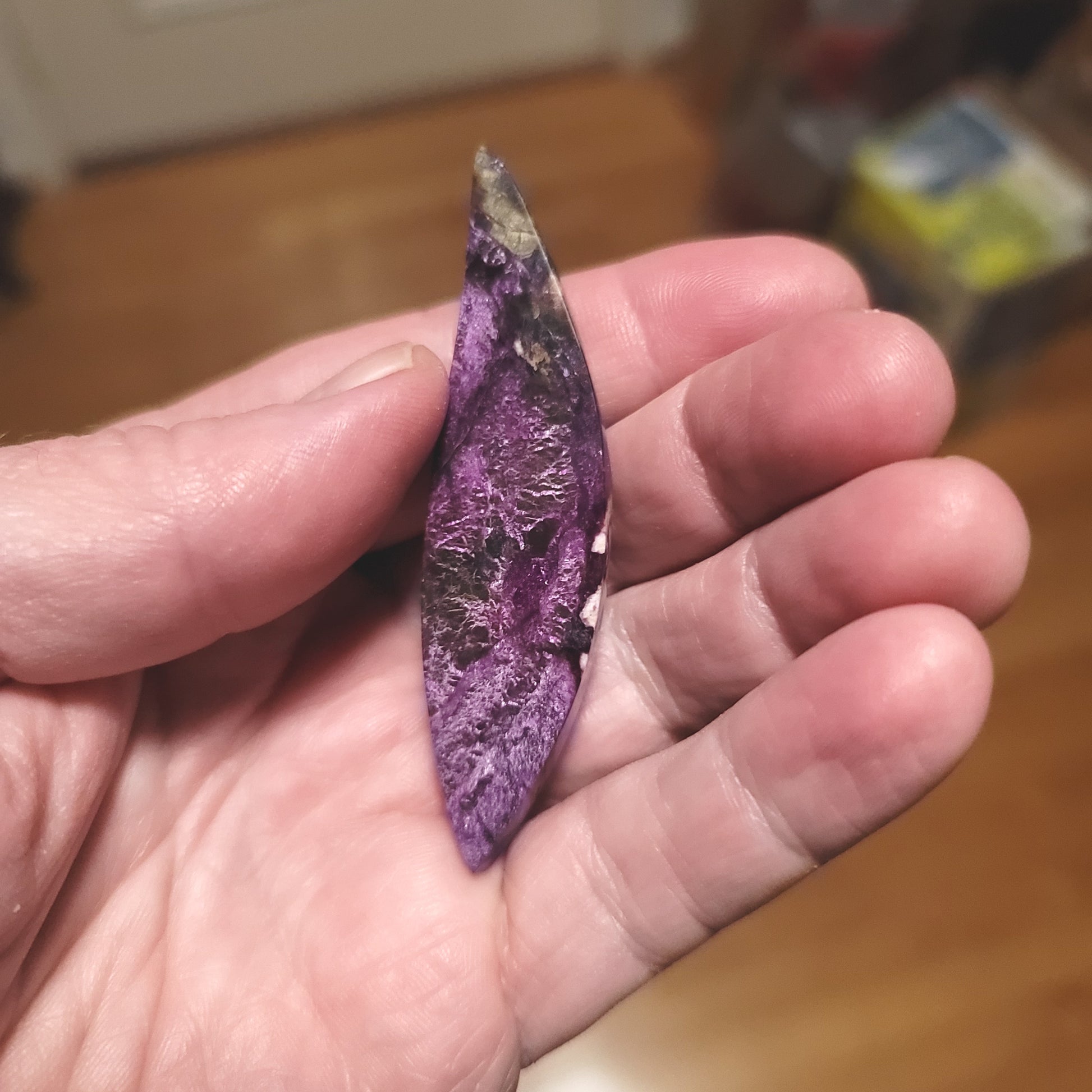 African Royal Stichtite Cabochon - back view