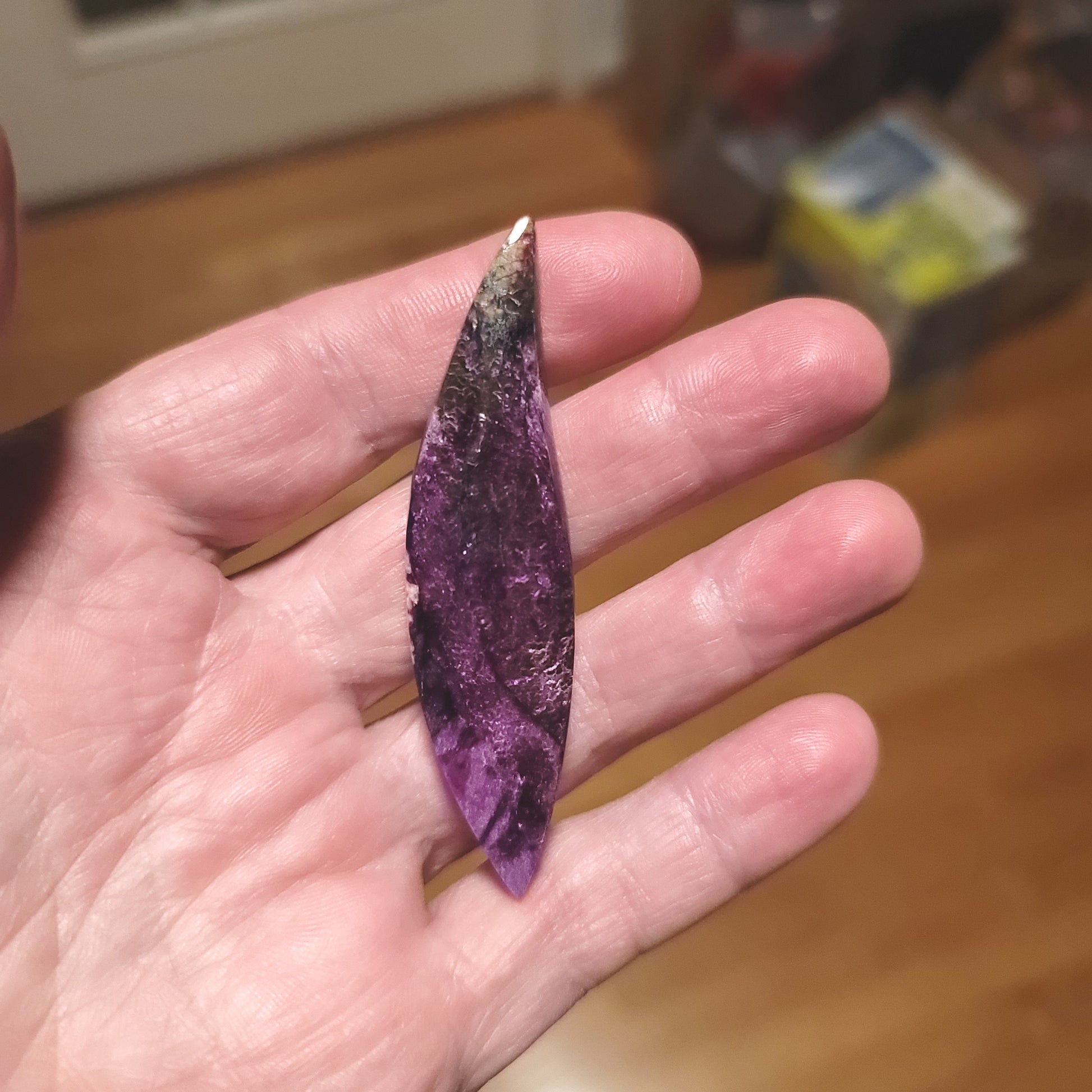 African Royal Stichtite Cabochon - front view