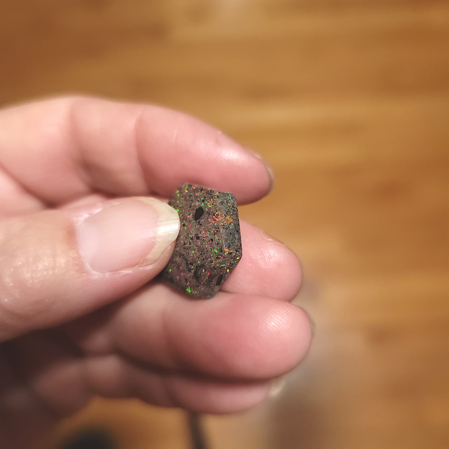 Australian Andamooka Opal Cabochon - side view