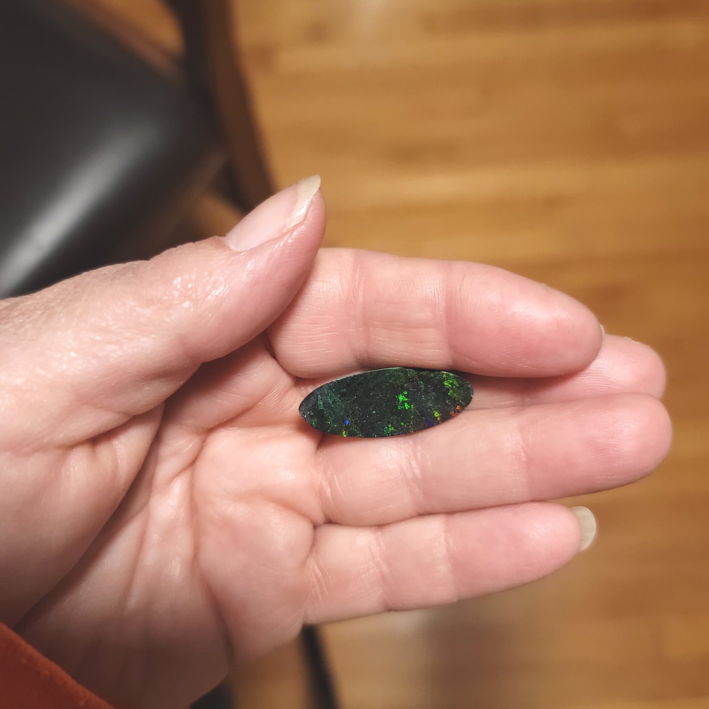 Australian Andamooka Opal Cabochon - back view