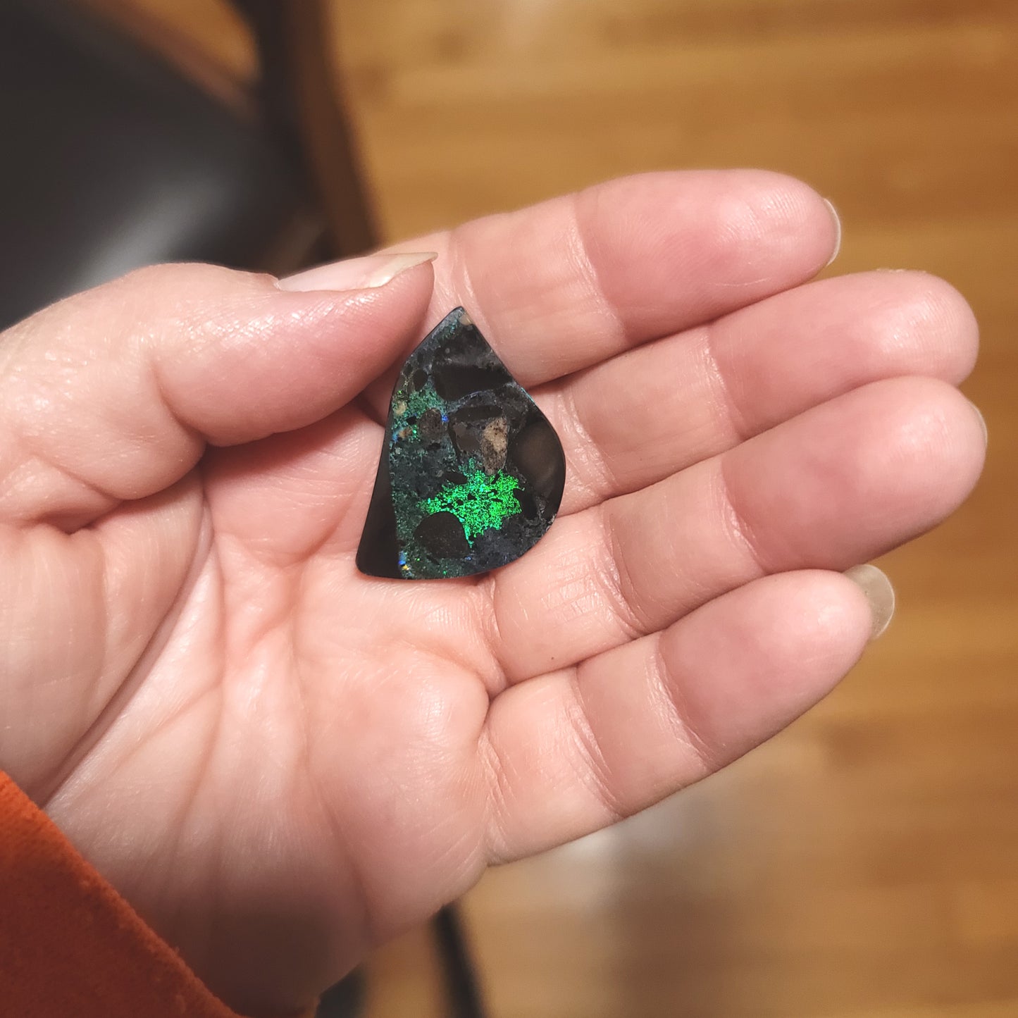 Australian Andamooka Opal Cabochon - back view