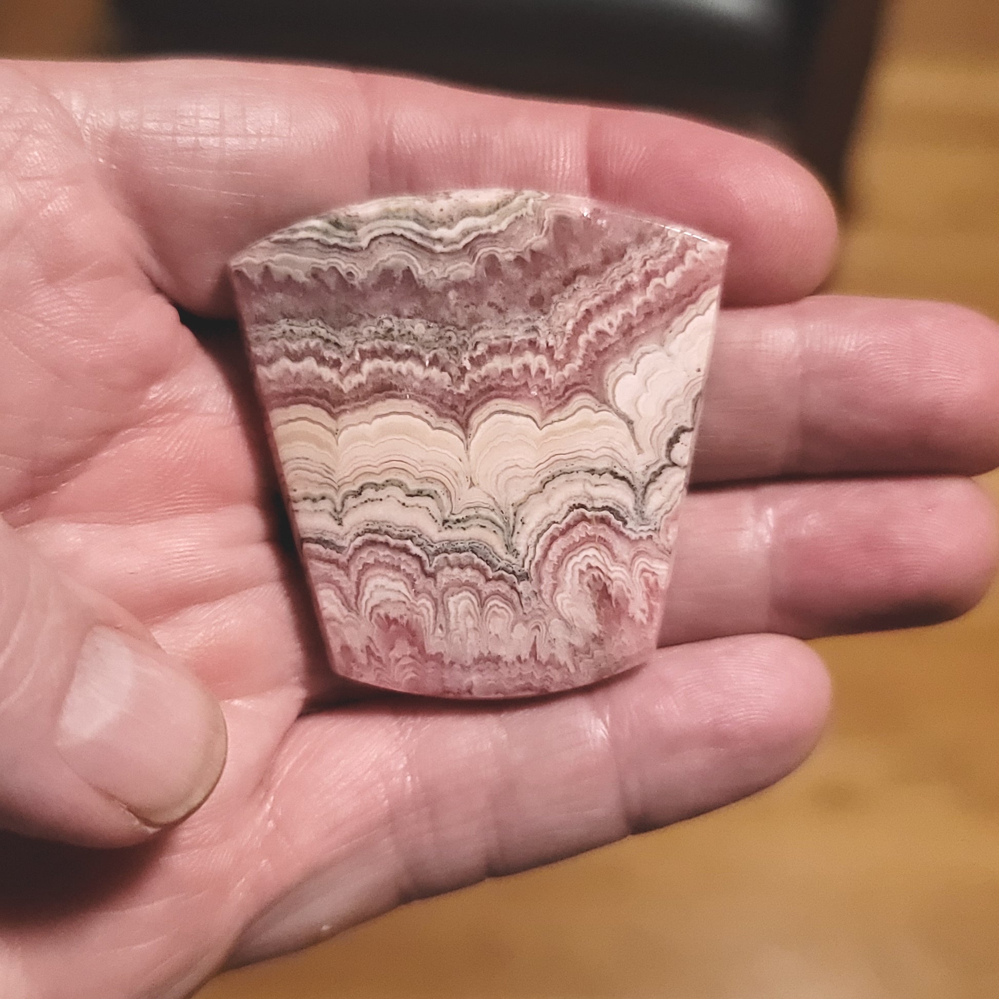 Argentina Rhodochrosite Cabochon - front view