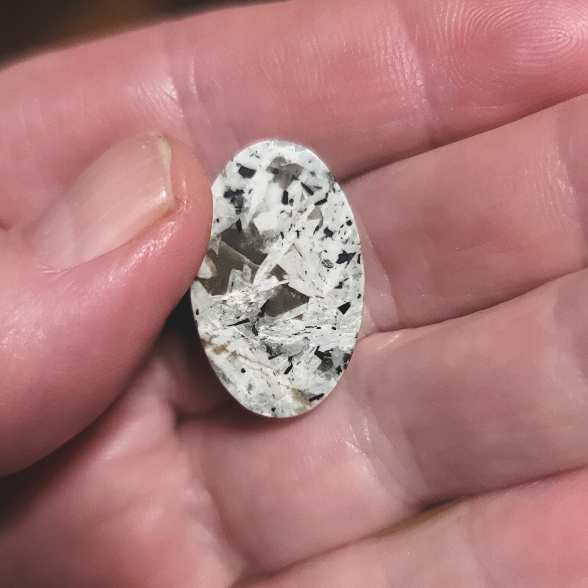 Arkalite (Sodalite Syenite) Cabochon - back view