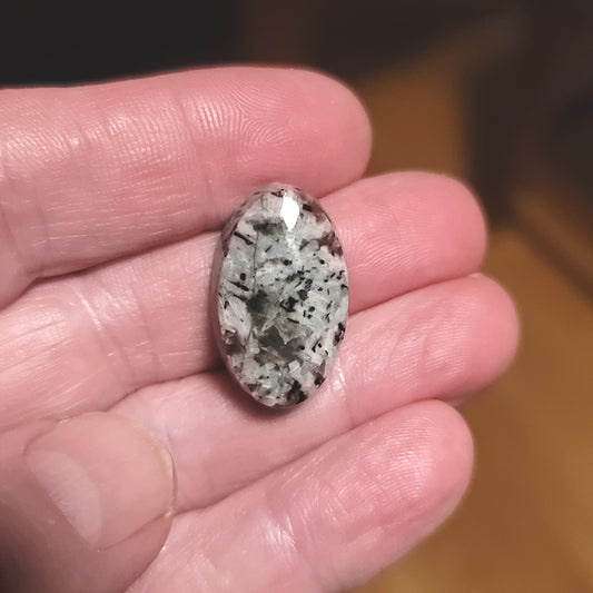 Arkalite (Sodalite Syenite) Cabochon - front view