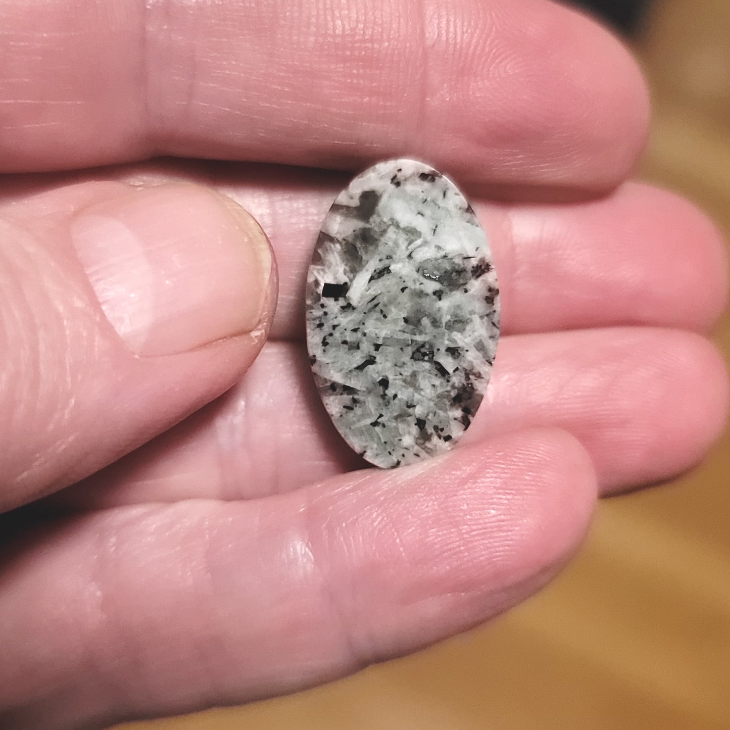 Arkalite (Sodalite Syenite) Cabochon - front view