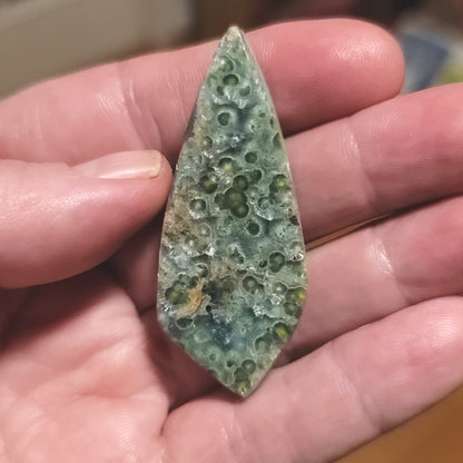 Arkansas Wavellite Cabochon - front view