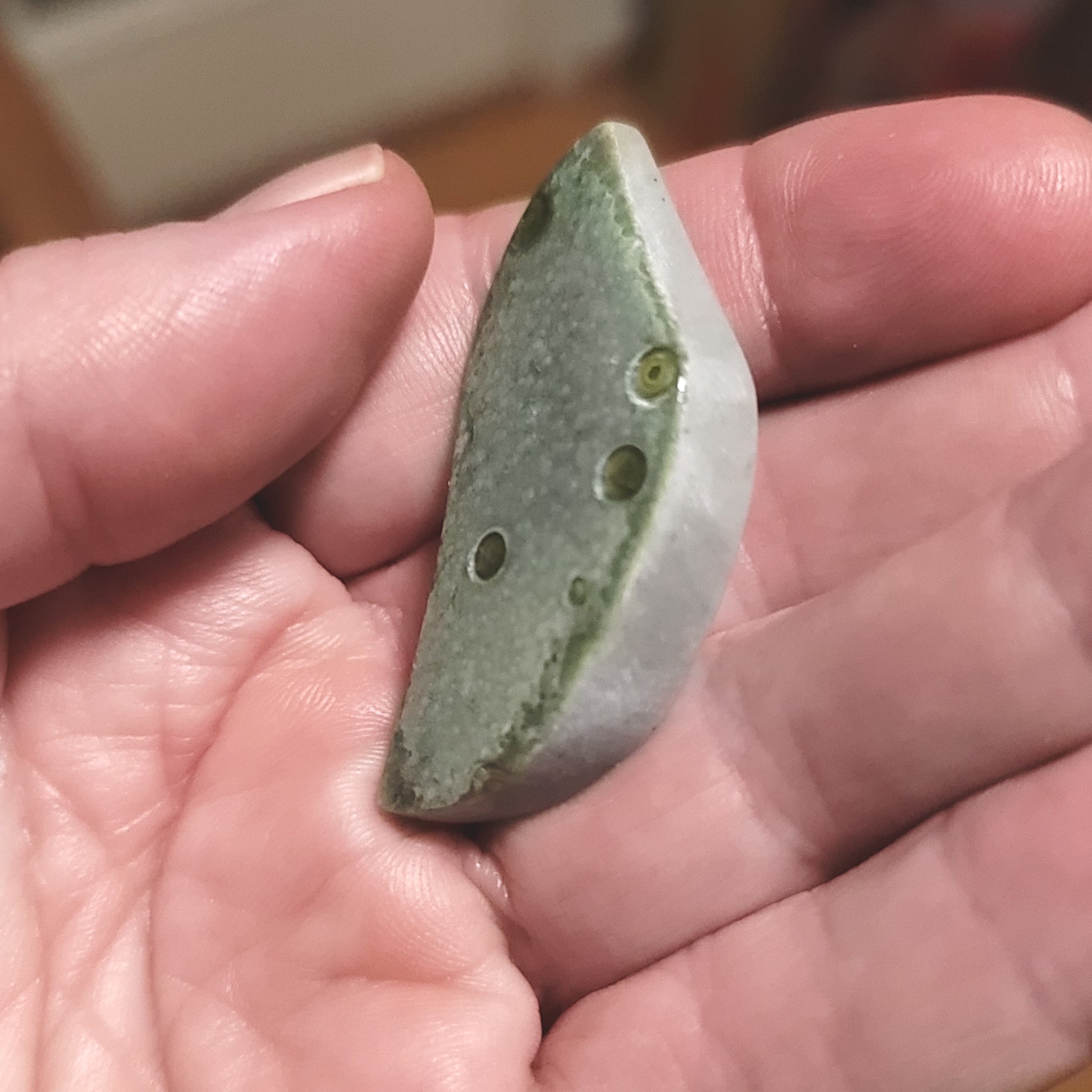 Arkansas Wavellite Cabochon - side view