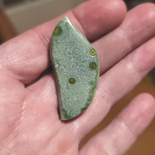 Arkansas Wavellite Cabochon - front view