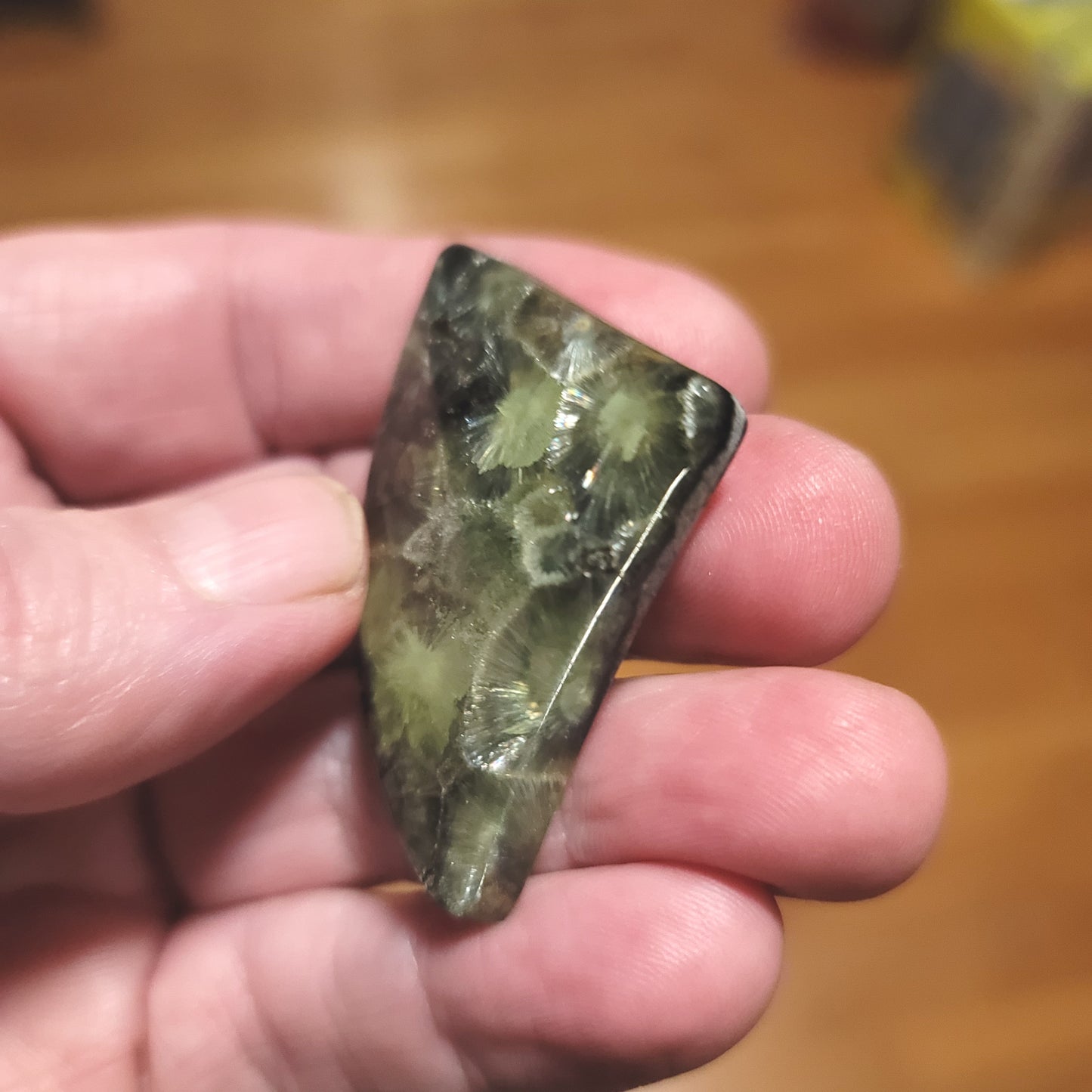 Arkansas Wavellite Cabochon - side view