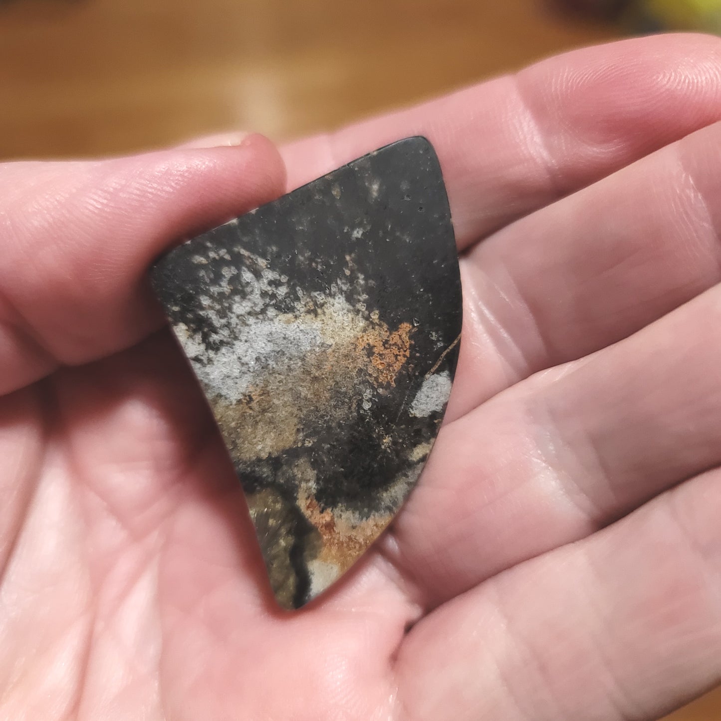 Arkansas Wavellite Cabochon - back view