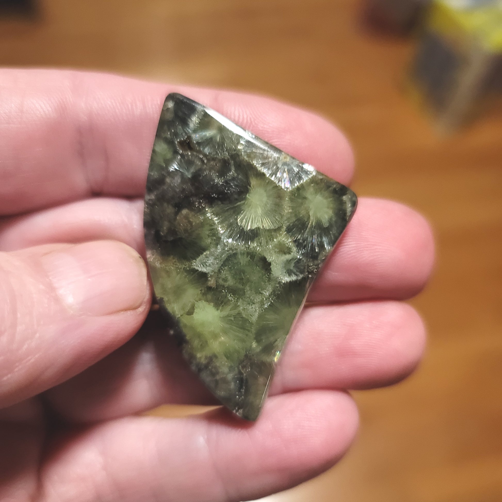 Arkansas Wavellite Cabochon - front view