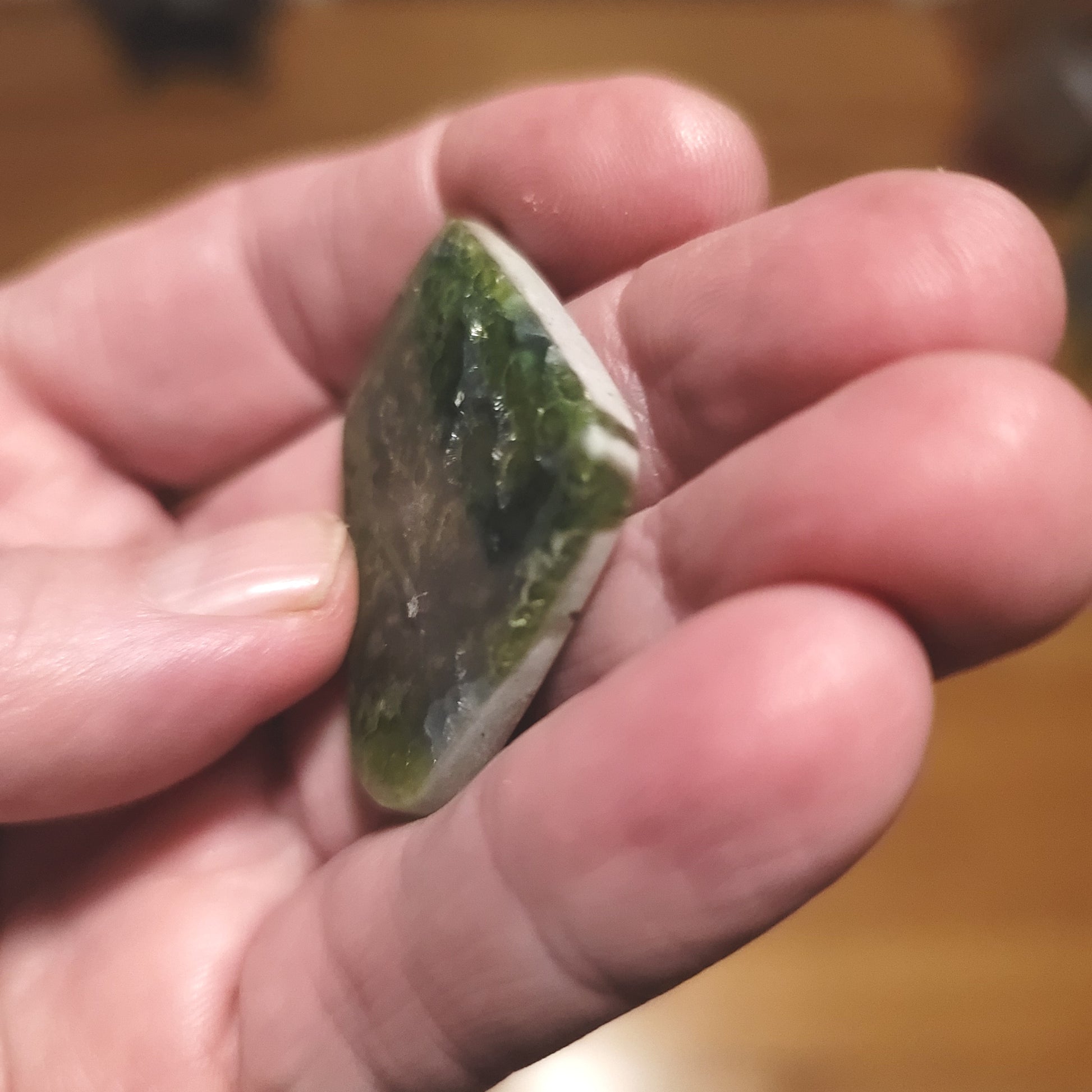 Arkansas Wavellite Cabochon - side view