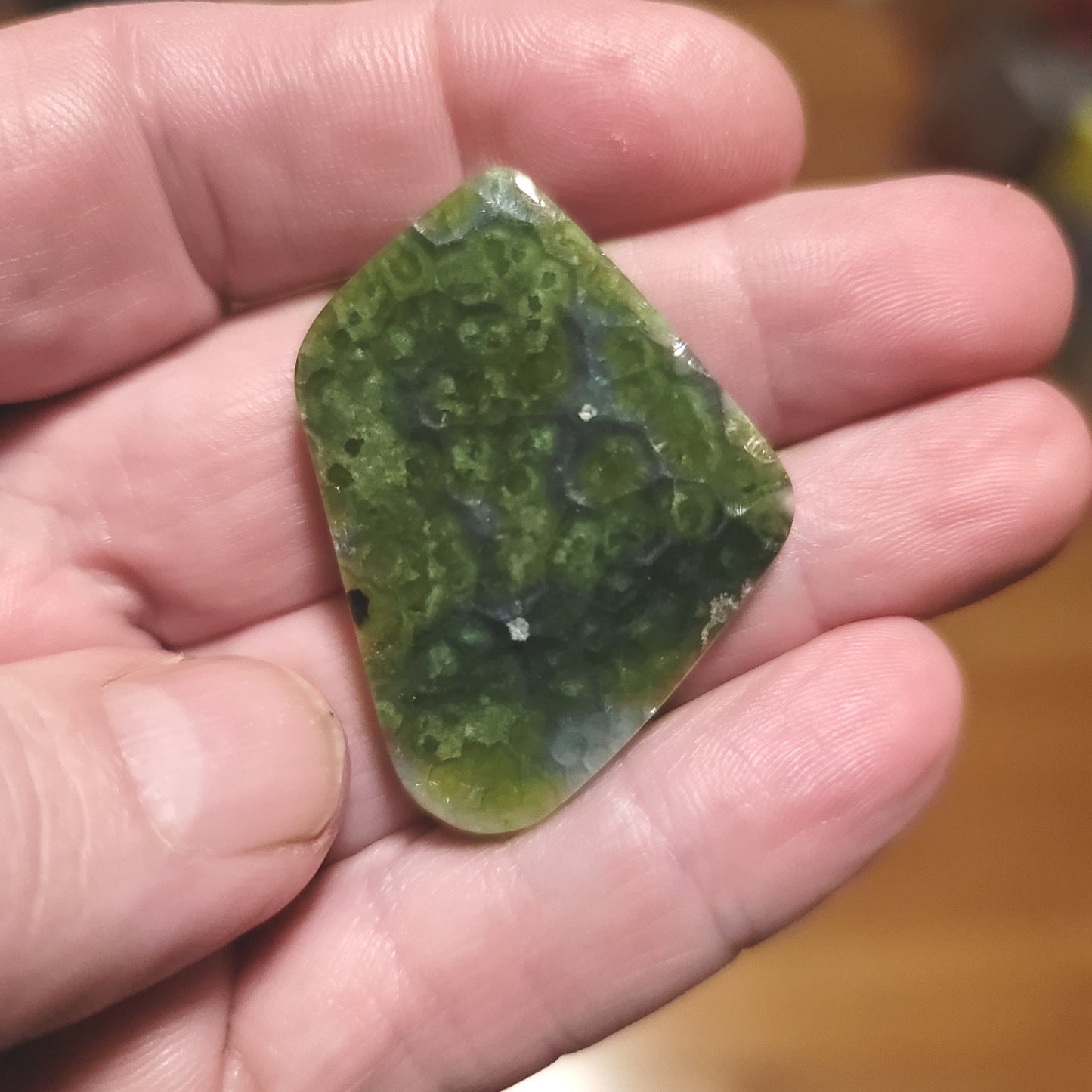 Arkansas Wavellite Cabochon - front view