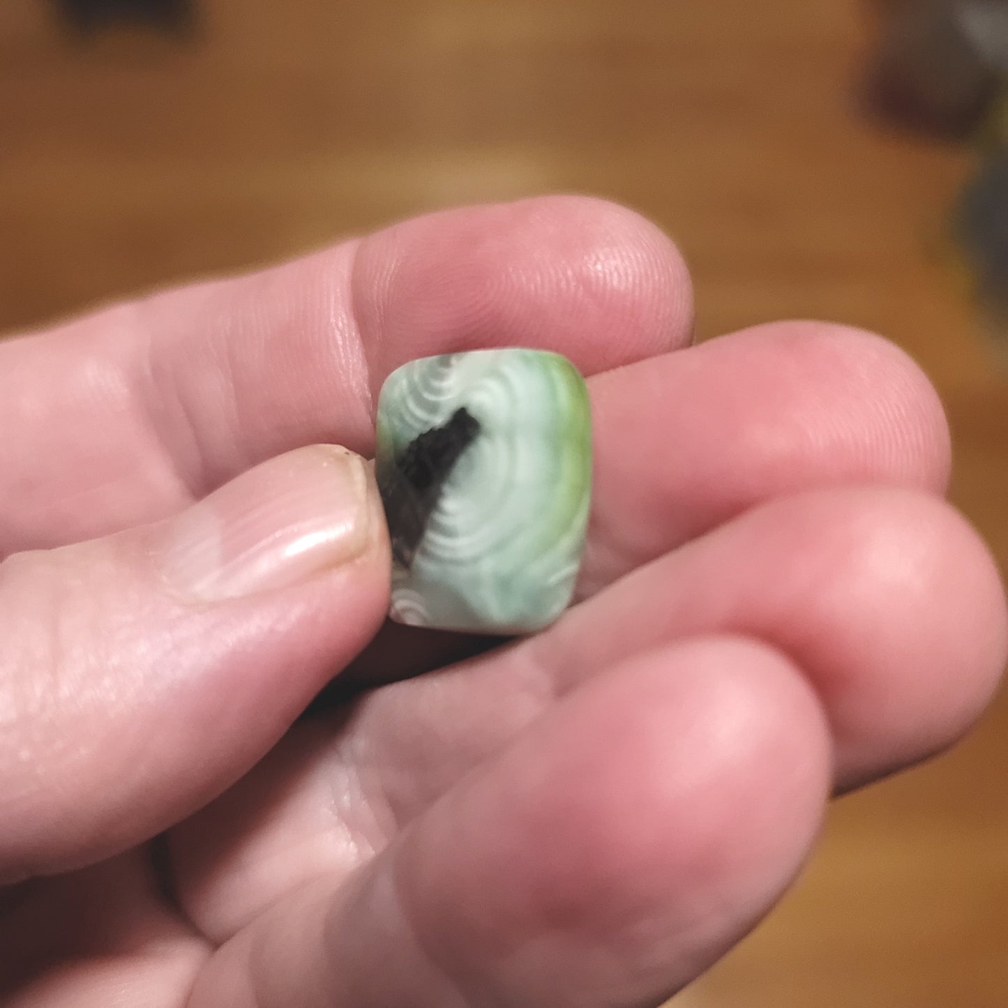 Arkansas Wavellite Cabochon - side view