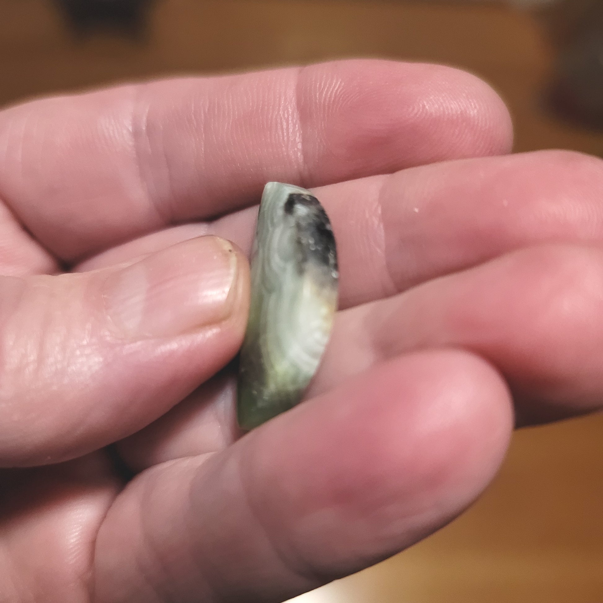 Arkansas Wavellite Cabochon - side view