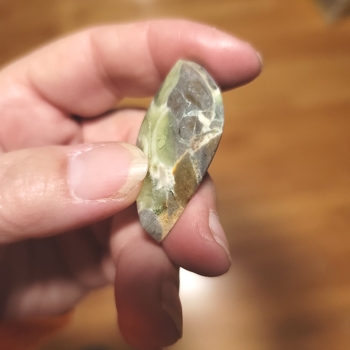 Arkansas Wavellite Cabochon - side view