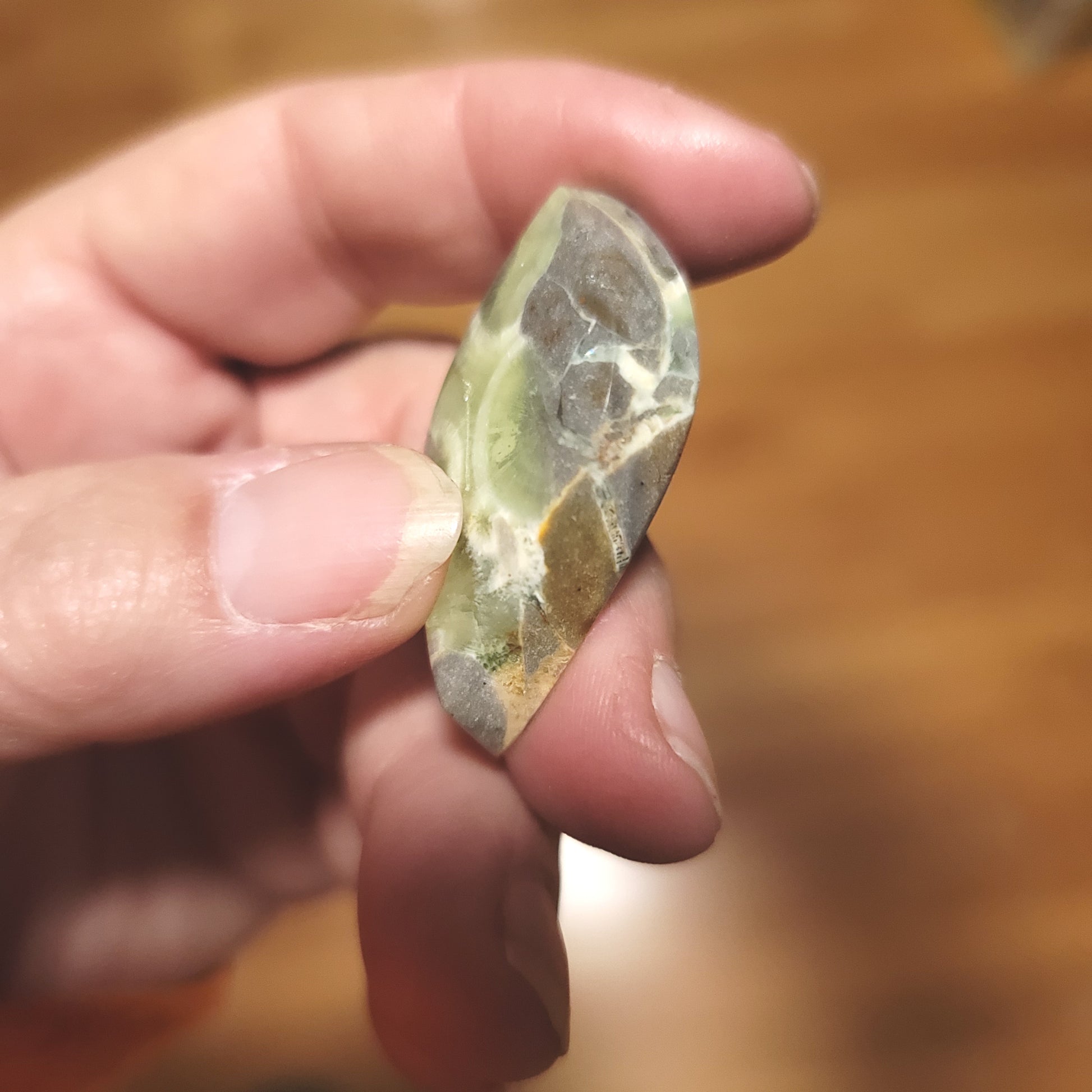 Arkansas Wavellite Cabochon - side view