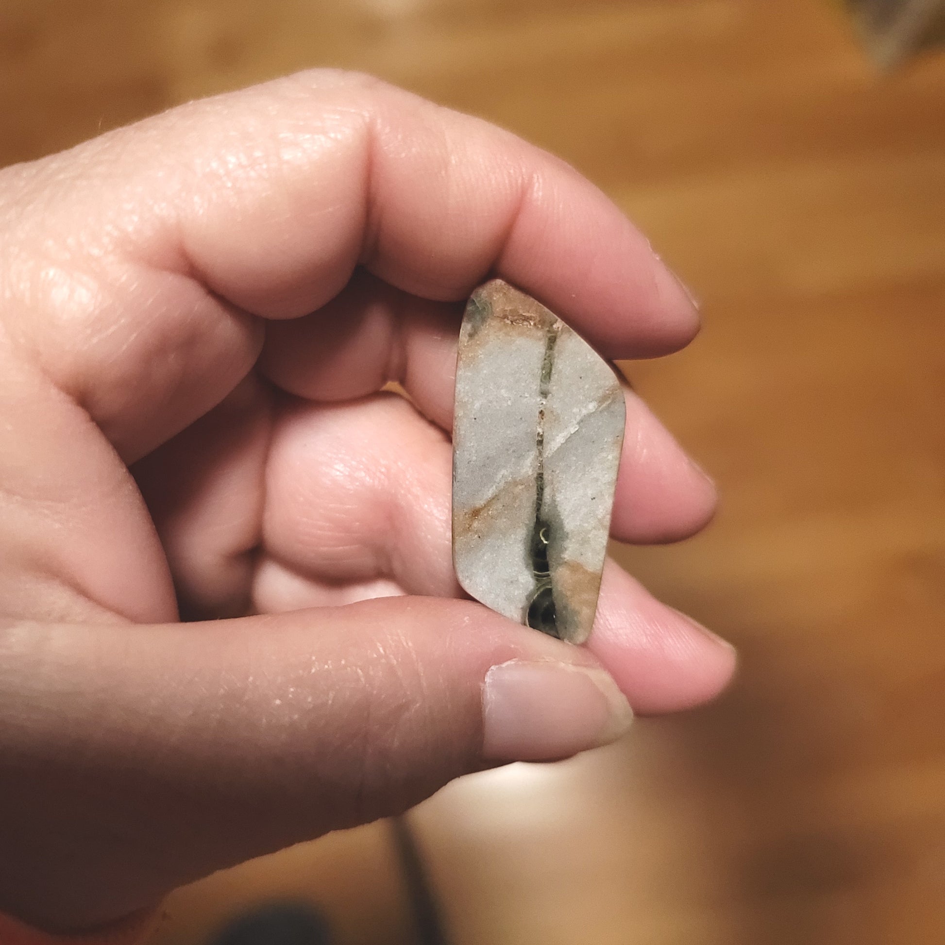 Arkansas Wavellite Cabochon - back view