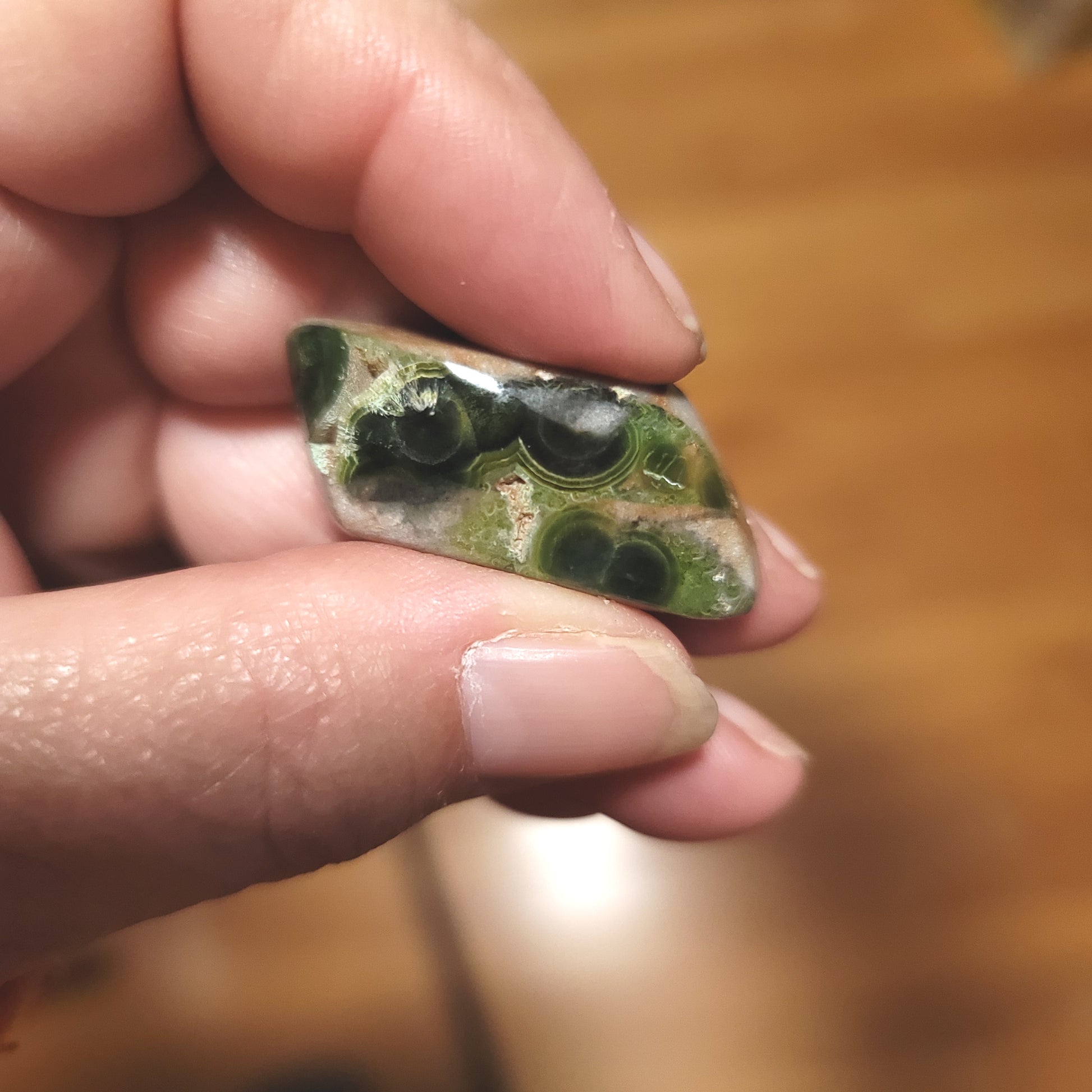 Arkansas Wavellite Cabochon - front view