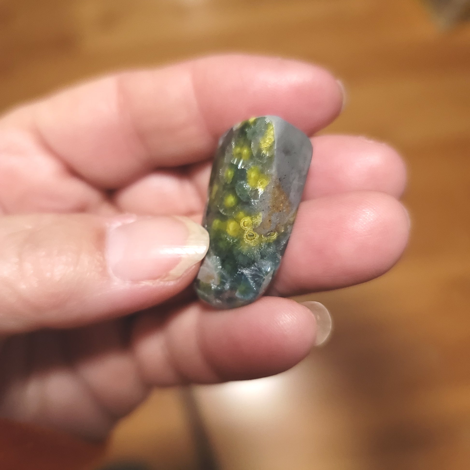Arkansas Wavellite Cabochon - side view