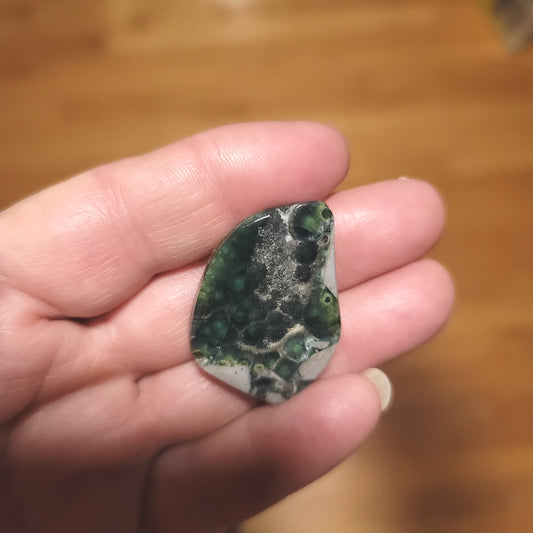 Arkansas Wavellite Cabochon - front view