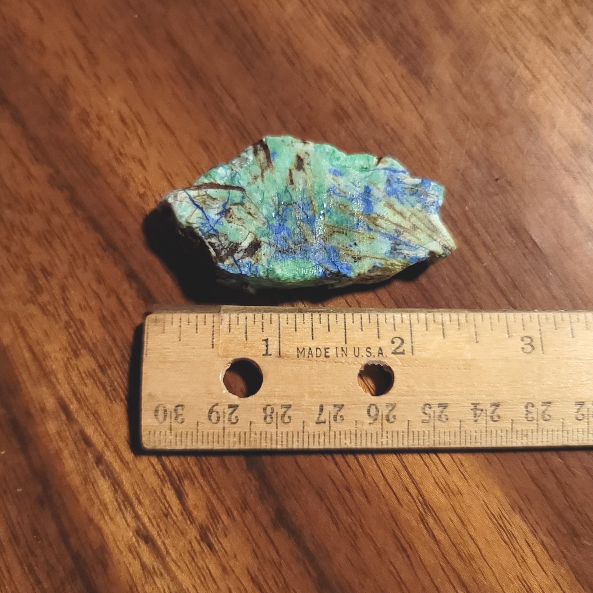 Blue Horizon Azurite Slab - side view