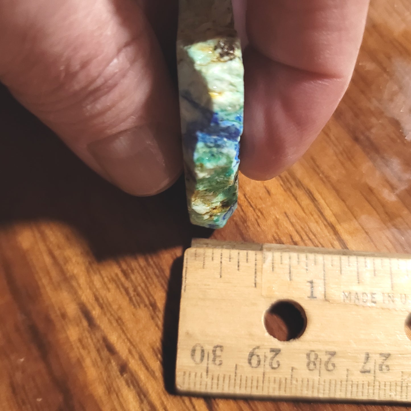 Blue Horizon Azurite Slab - back view