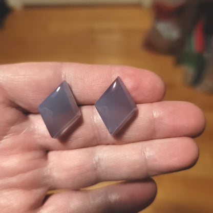 Ethiopian Blue Chalcedony Cabochon